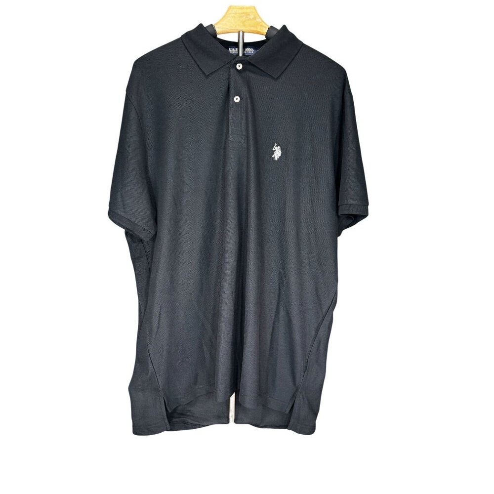 U.S. Polo Assn. Mens Performance Pique Polo Shirt XL Black